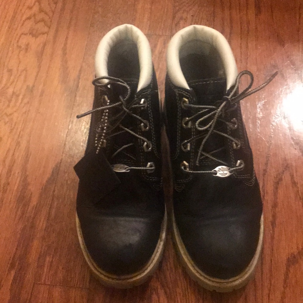 Timberland Black Leather Woman’s Boots Size 6.5